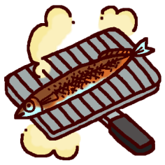 サンマ 秋刀魚 カラー 食欲の秋の無料イラスト ミニカット クリップアート素材