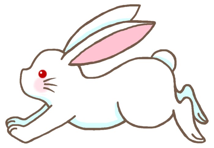 ウサギ 兎 1 かわいい動物のイラスト うさぎ 兎 ラビット Rabbit